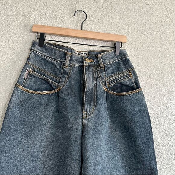 80's Vtg GET USED by Elie Denim Jeans High Waist Tapered Baggy Style Women's 28 - Picture 3 of 9